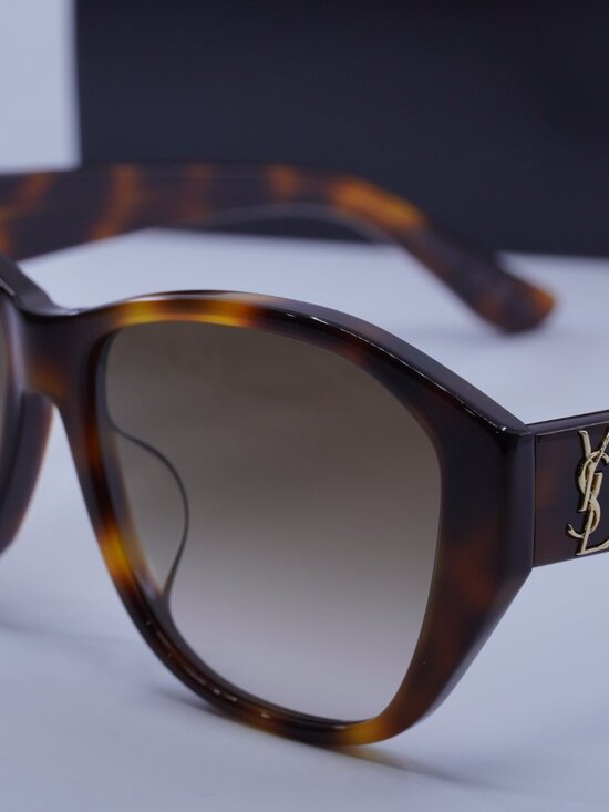 Saint Laurent SLM8/F 003 Butterfly Sunglasses - Havana / Brown main image 6